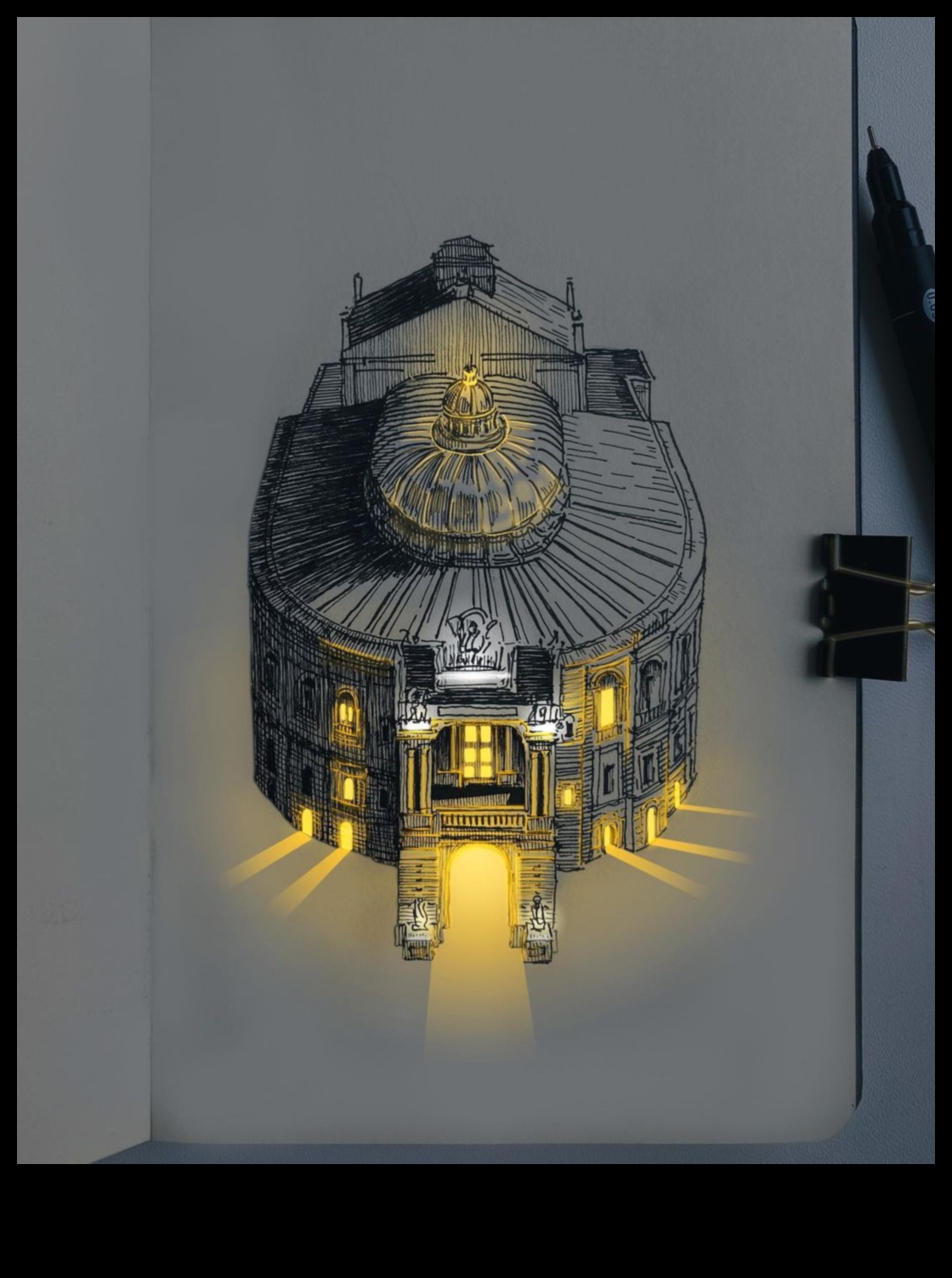 Iluminare cu cerneală: strălucește o lumină asupra modelelor radiante